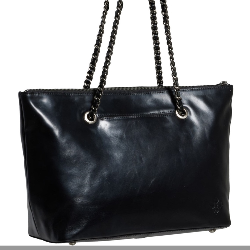 Patricia Nash Leather Elegant Black Leather Tote Bag, new - Picture 3 of 14